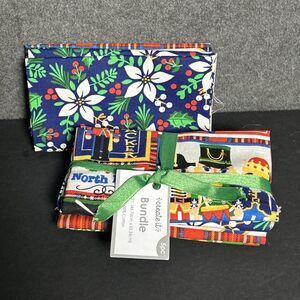 Create It Holiday Nutcracker 5 Piece Fat Quarter 18" x 21" Fabric Bundle READ